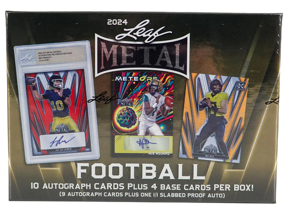 2024 Leaf Metal Football Hobby Jumbo Box 1 Pack Per Box 14 Cards per Box