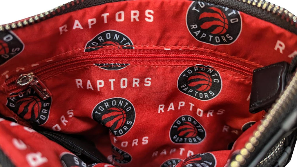 Toronto Raptors NBA Basketball Black Red Passport Satchel Tote