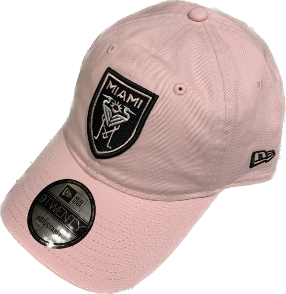 Inter Miami MLS Soccer New Era Pink Black The Heron 9Twenty Adjustable Hat