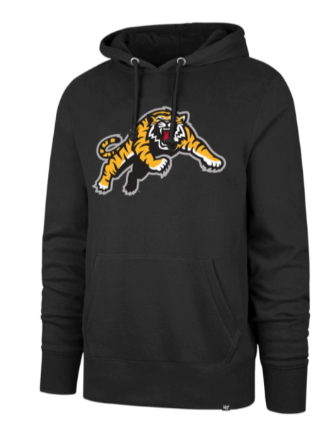 Men's Hamilton Tiger-Cats Imprint Headline Team Colour Updated Logo Pullover Black Hoodie
