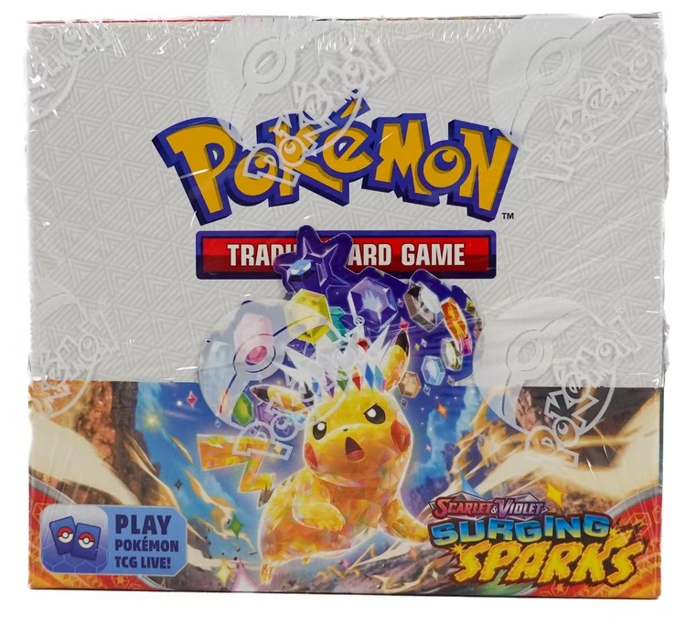 Pokemon Scarlet & Violet: Surging Sparks Booster Box 36 packs per box, Bleacher Bum Collectibles Pokemon Scarlet & Violet: Surging Sparks Booster Box 36 packs per box, Bleacher Bum Collectibles