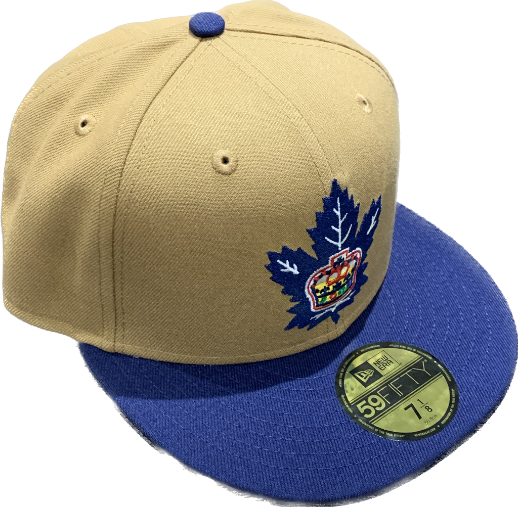 Toronto Maple Leafs Iconic Grid Navy Blue Flex Fit Hat By Bleacher Bum