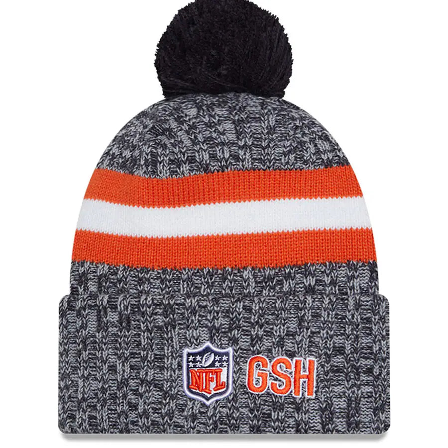 Men's New Era Navy Chicago Bears 2023 Sideline Cuffed Knit Hat With Po ...