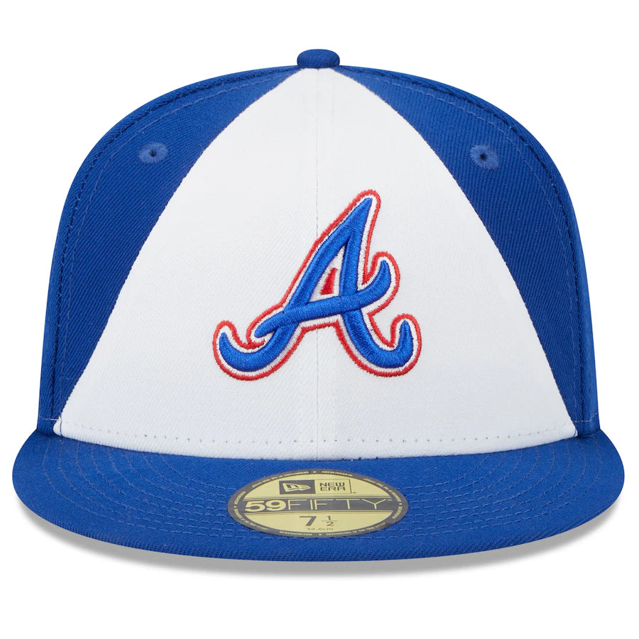 New Era Men's Atlanta Braves White on 59FIFTY Fitted Hat