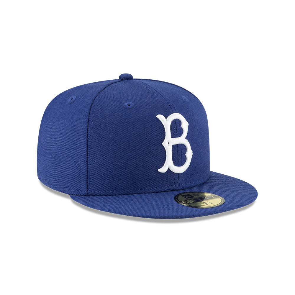 Brooklyn Dodgers Hat Sz 7 1/8 New Era Cooperstown Pinstripe EUC