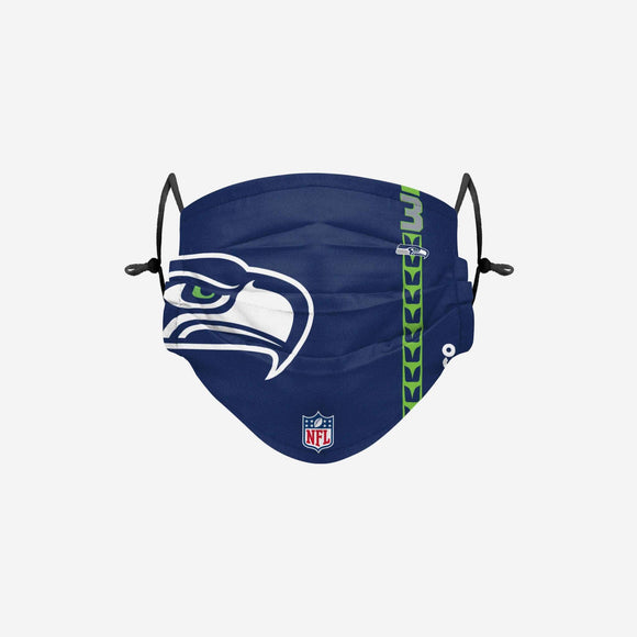 Men's Seattle Seahawks NFL Football Foco Russell Wilson On-Field Sideline Logo Face Cover