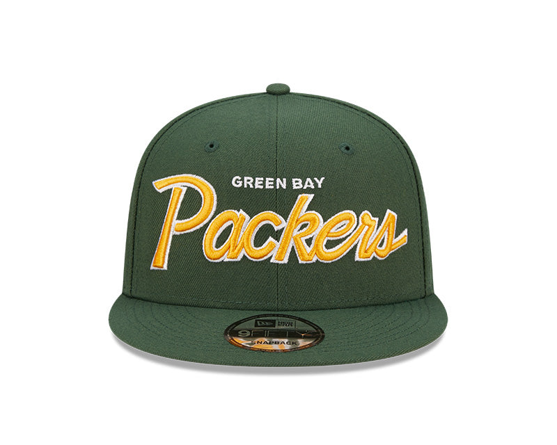 Green Bay Packers New Era Throwback Main Trucker 9FIFTY Snapback Hat - Black