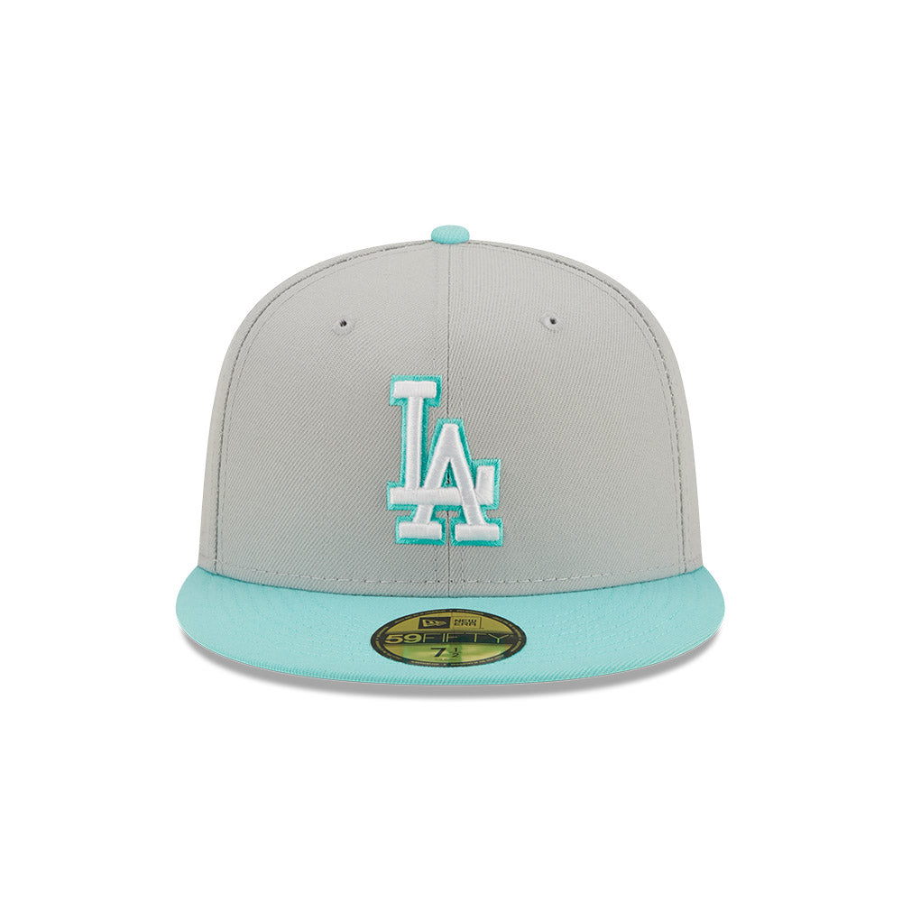 Men's Los Angeles Dodgers New Era Grey/Turquoise Spring Two-Tone 59FIF –  Bleacher Bum Collectibles