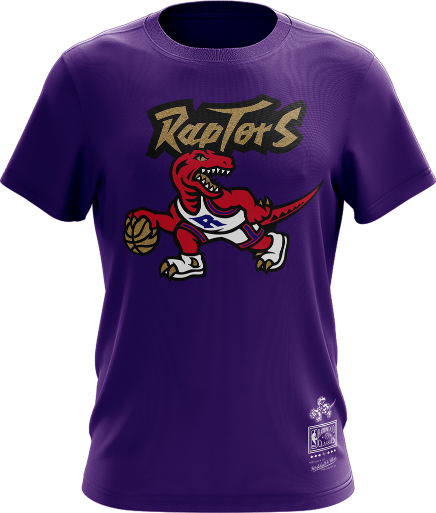 Toronto Raptors Mitchell Ness Purple Gold Light Strike Logo