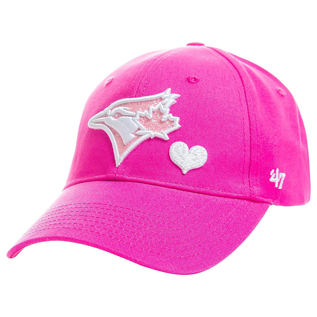 Kids Toronto Blue Jays MVP Magenta Pink Basic Adjustable Strap Cap