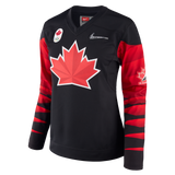 2018 Team Canada Nike Hockey Olympic Black Jersey - Women's/Ladies - Bleacher Bum Collectibles, Toronto Blue Jays, NHL , MLB, Toronto Maple Leafs, Hat, Cap, Jersey, Hoodie, T Shirt, NFL, NBA, Toronto Raptors