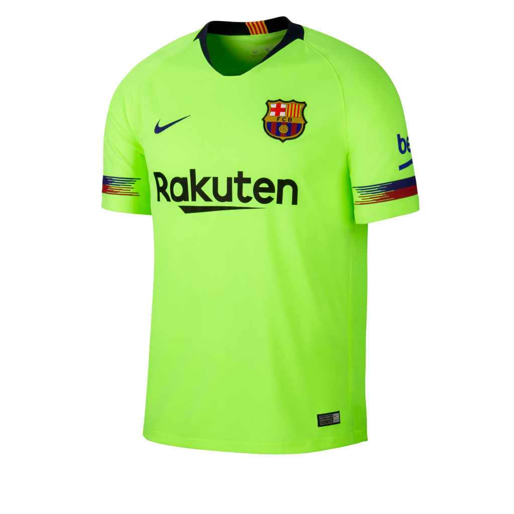 Men s 2018 19 Team Barcelona Football Club Neon Away Stadium Jersey