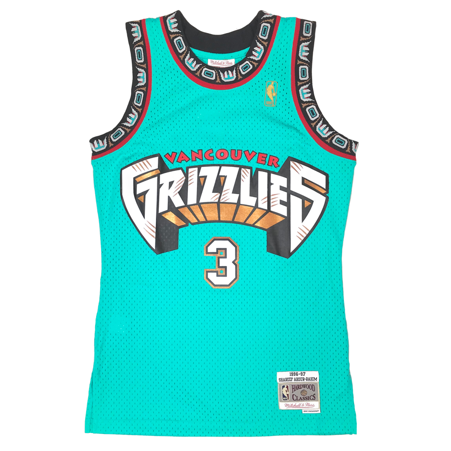 1997-00 VANCOUVER GRIZZLIES ABDUR-RAHIM #3 CHAMPION JERSEY (ALTERNATE) -  Classic American Sports