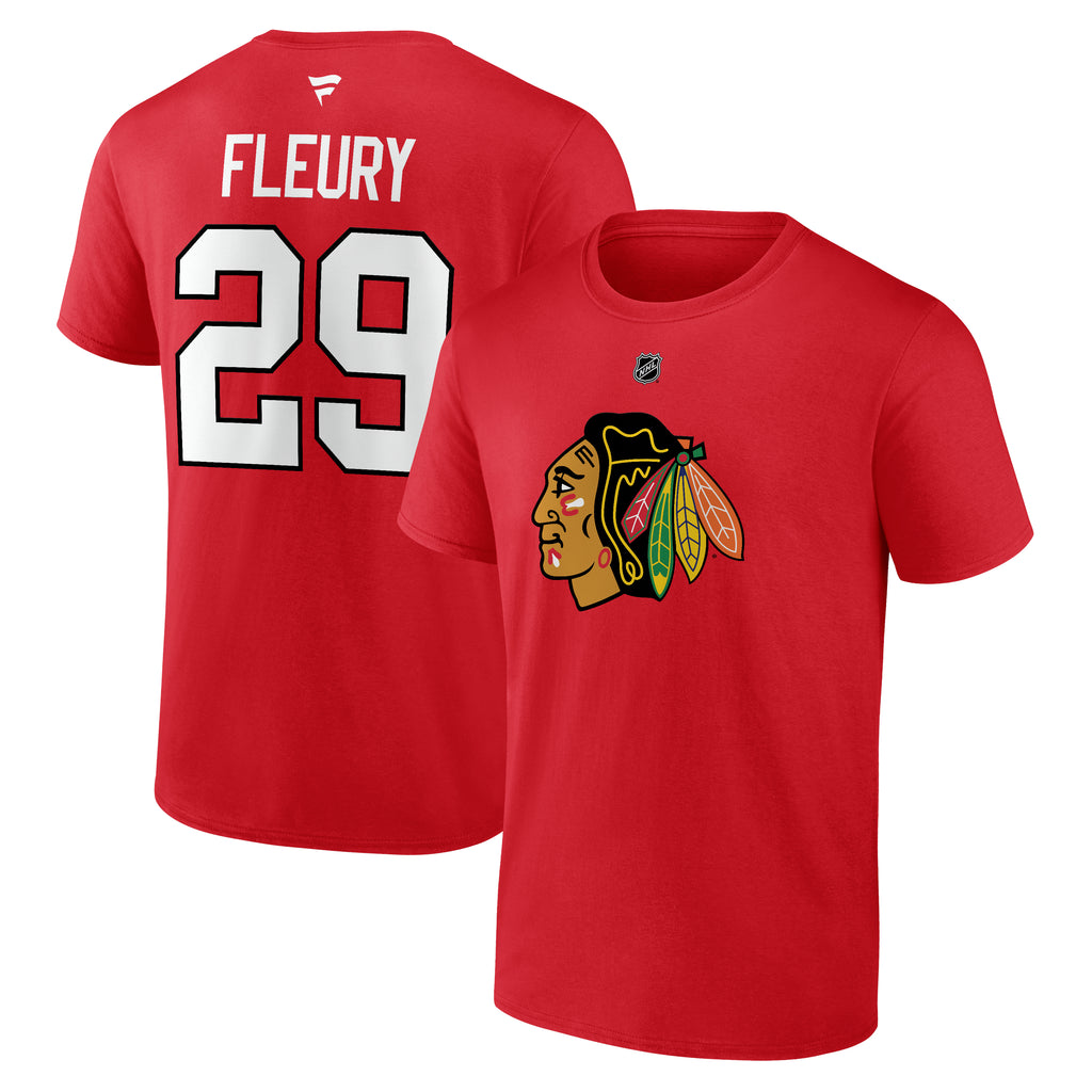 Marc-Andre Fleury Chicago Blackhawks Logo Fanatics Branded