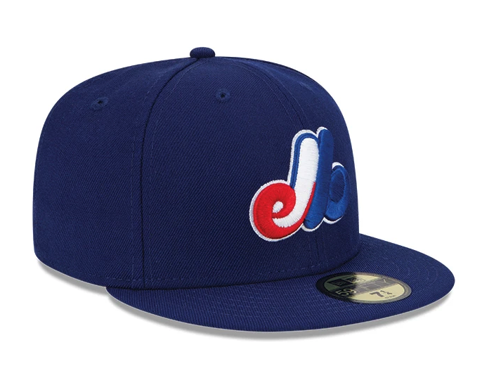 Men's Montreal Expos New Era Navy 1999-2004 Road Authentic