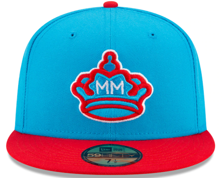 Men's Miami Marlins New Era Blue/Red 2021 City Connect 59FIFTY Fitted Hat