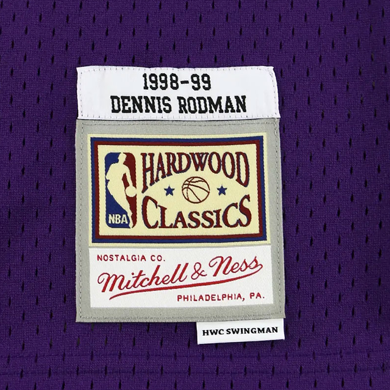 Mitchell & Ness Dennis Rodman Los Angeles Lakers 1998-99 Hardwood Classics Swingman Jersey Gold