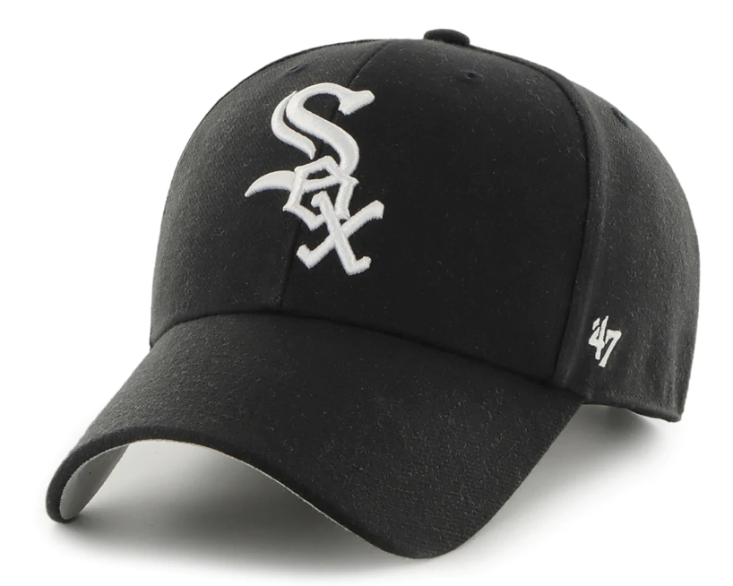 Chicago White Sox 47 Brand All Black Sure Shot Snapback Hat