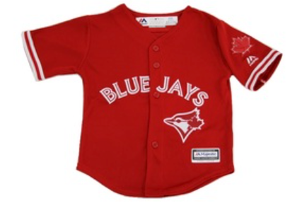 Infant Toronto Blue Jays Majestic Alternate Scarlet Red Official Cool Base  Jersey