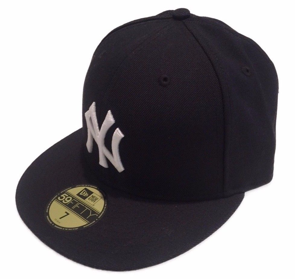 New York Yankees Throwback White 59FIFTY Fitted Hat - Size: 7 3/4, MLB by New Era