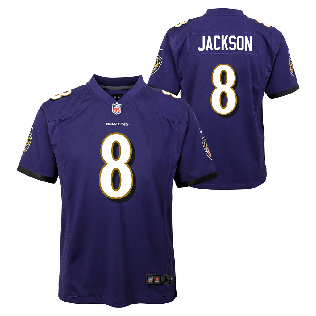 Youth Nike Lamar Jackson Purple Baltimore Ravens Game NFL