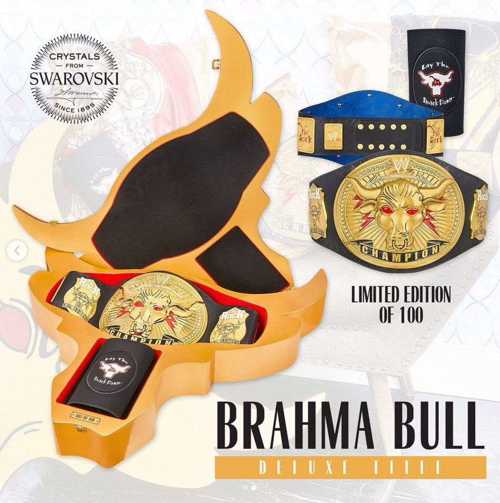 The Rock “Brahma Bull” Replica Championship Title Belt Deluxe Set