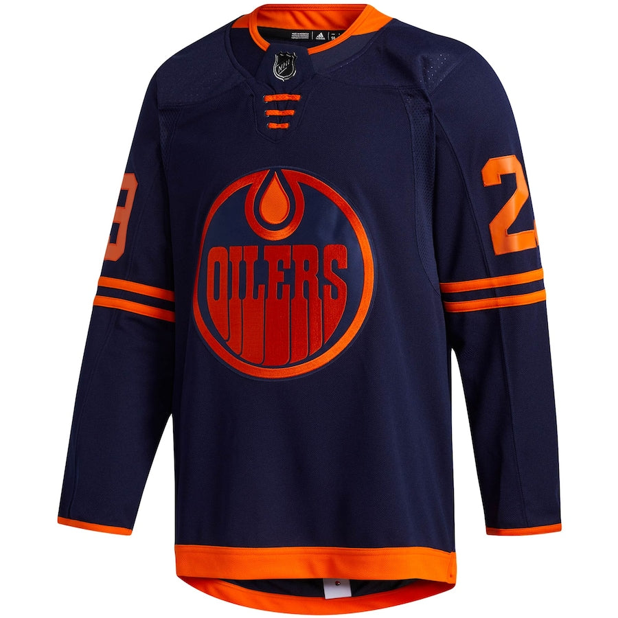 Leon Draisaitl Edmonton Oilers Autographed Navy Alternate Adidas Authentic  Jersey