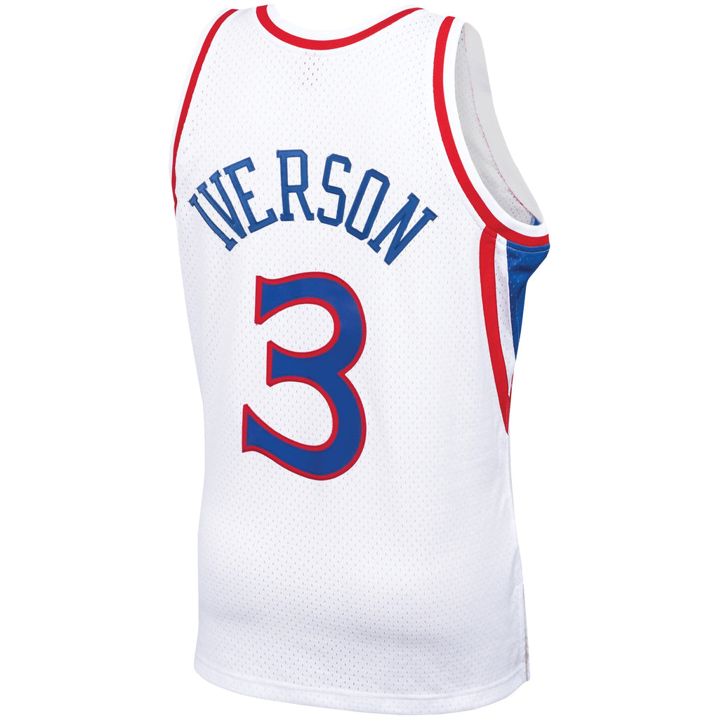 Mitchell & Ness Men's NBA White Jersey 76Ers 2009 Allen Iverson