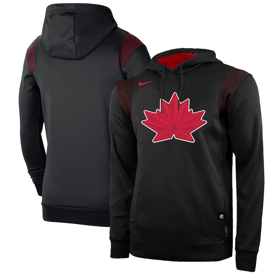 Men's Nike Hockey Canada Black 2022 Olympics Performance Full-Zip