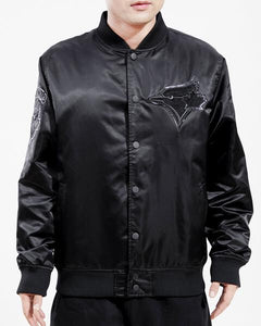 Men's Toronto Blue Jays MLB Baseball Pro Standard Triple Black Satin Full-Snap Jacket