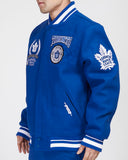 Men's Toronto Maple Leafs Pro Standard Crest Emblem Royal Blue Varsity Jacket