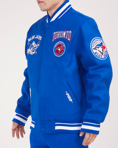 Men's Royal Blue Toronto Blue Jays Pro Standard Crest Wool Varsity