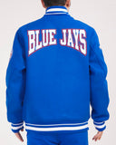 Men's Royal Blue Toronto Blue Jays Pro Standard Crest Wool Varsity Jacket