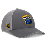 Men's St Louis Blues Fanatics Gray Authentic Pro Home Ice Trucker Adjustable Hat