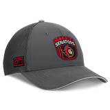 Men's Ottawa Senators Fanatics Gray Authentic Pro Home Ice Trucker Adjustable Hat