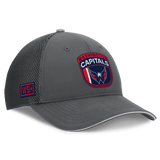 Men's Washington Capitals Fanatics Gray Authentic Pro Home Ice Trucker Adjustable Hat