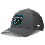 Men's San Jose Sharks Fanatics Gray Authentic Pro Home Ice Trucker Adjustable Hat
