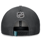 Men's San Jose Sharks Fanatics Gray Authentic Pro Home Ice Trucker Adjustable Hat