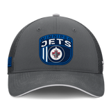 Men's Winnipeg Jets Fanatics Gray Authentic Pro Home Ice Trucker Adjustable Hat