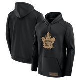 Men's Toronto Maple Leafs Fanatics Branded Black Authentic Military Appreciation - Pullover Hoodie