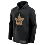 Men's Toronto Maple Leafs Fanatics Branded Black Authentic Military Appreciation - Pullover Hoodie