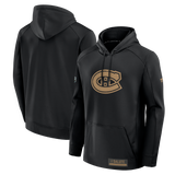 Men's Montreal Canadiens Fanatics Branded Black Authentic Military Appreciation - Pullover Hoodie