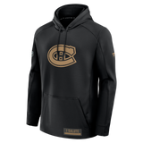 Men's Montreal Canadiens Fanatics Branded Black Authentic Military Appreciation - Pullover Hoodie
