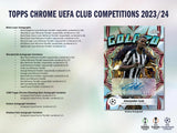 2023/24 Topps Chrome UEFA Club Competitions Soccer Hobby Box 20 Packs Per Box, 4 Cards Per Pack