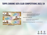 2023/24 Topps Chrome UEFA Club Competitions Soccer Hobby Box 20 Packs Per Box, 4 Cards Per Pack