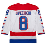 Men's Washington Capitals Alexander Ovechkin Mitchell & Ness White 2012/13 Captain Blue Line Player Jersey