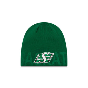 Saskatchewan Roughriders CFL Football New Era Sideline UnCuffed Knit Beanie Hat - Green