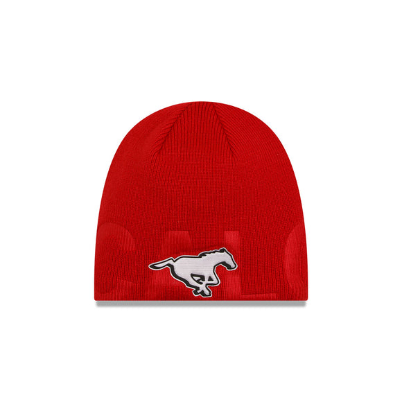 Calgary Stampeders CFL Football New Era Sideline UnCuffed Knit Beanie Hat - Red