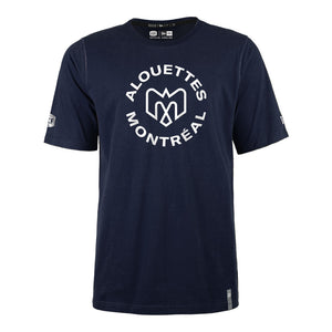 Montreal Alouettes CFL Football New Era Reign Logo Sideline T Shirt  - Navy Blue