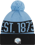 Toronto Argonauts 2023 New Era Turf Traditions Cuffed Pom Knit Hat - Blue